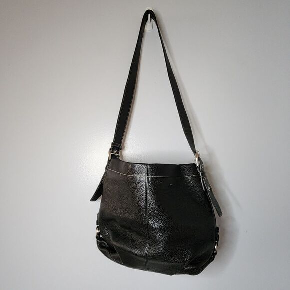 COACH Black Leather Duffle  Convertible Shoulder or Crossbody Bag - Picture 2 of 10